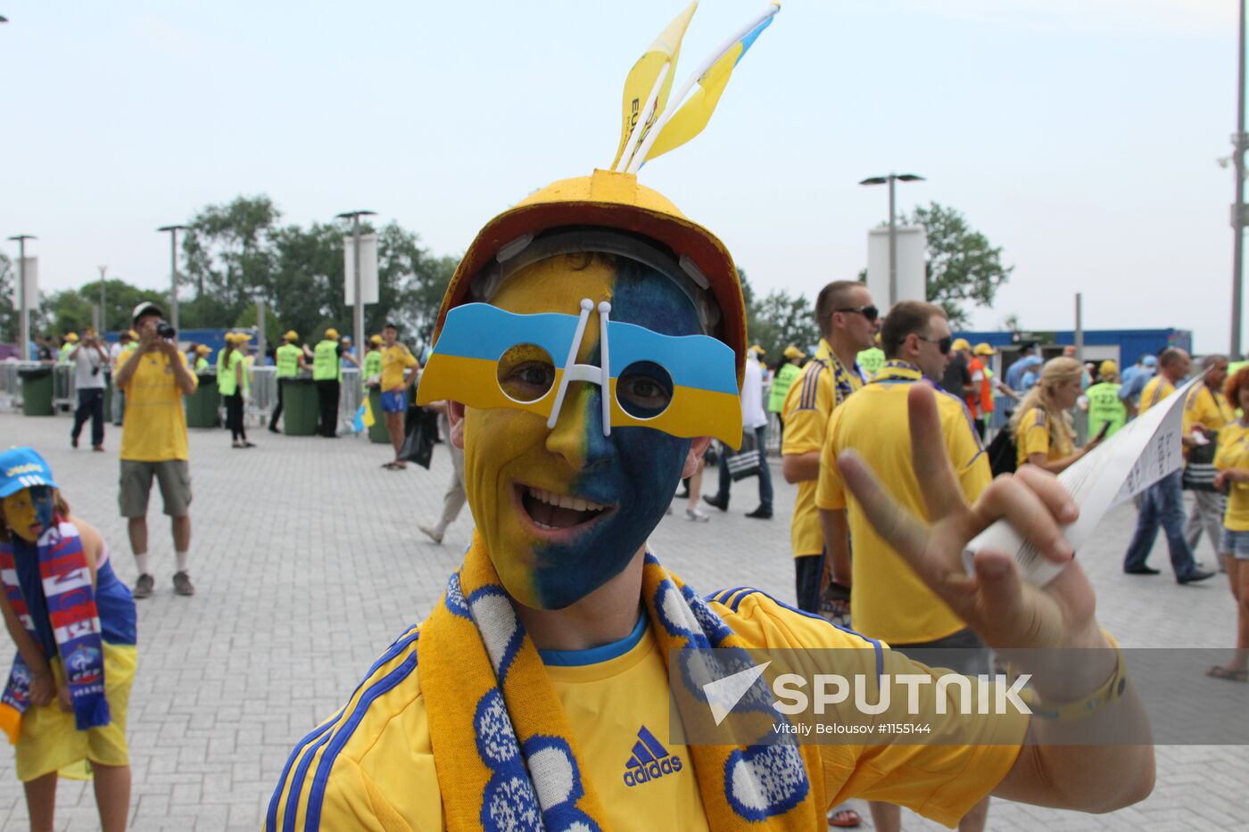 Football fans in Ukraine