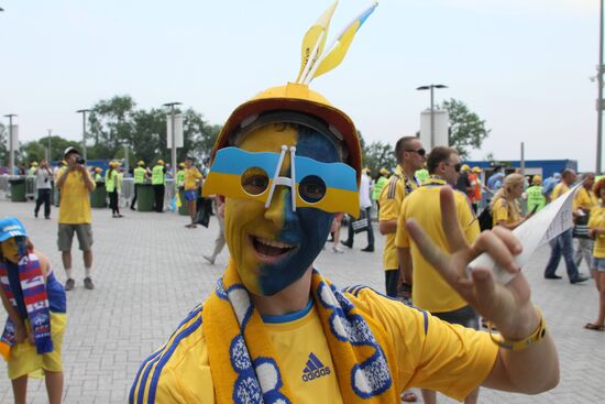Football fans in Ukraine
