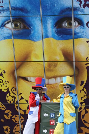 Football fans in Ukraine