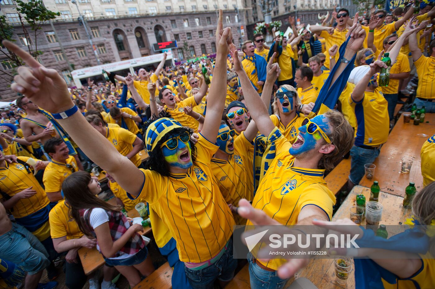 Football fans in Ukraine