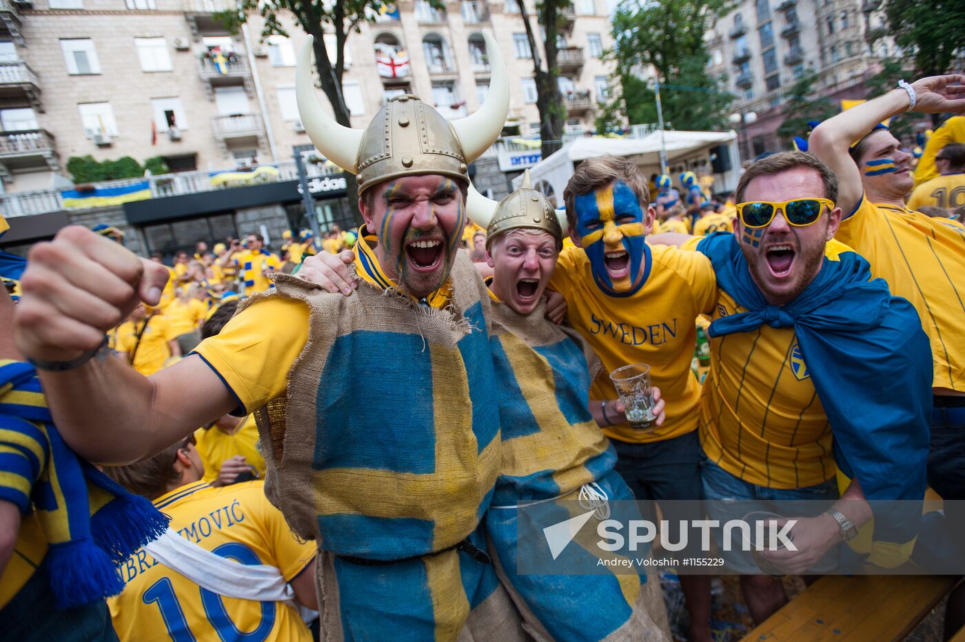 Football fans in Ukraine