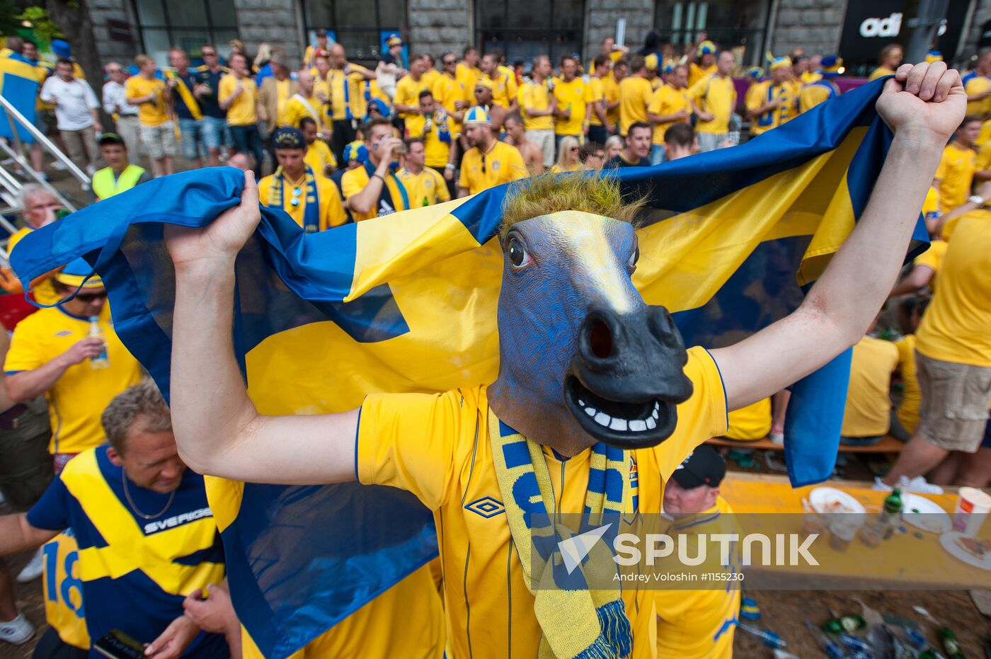 Football fans in Ukraine