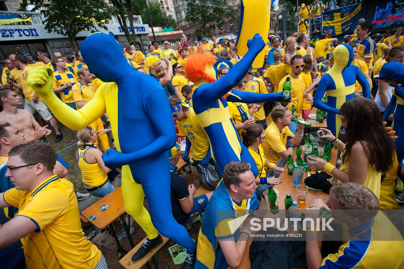 Football fans in Ukraine