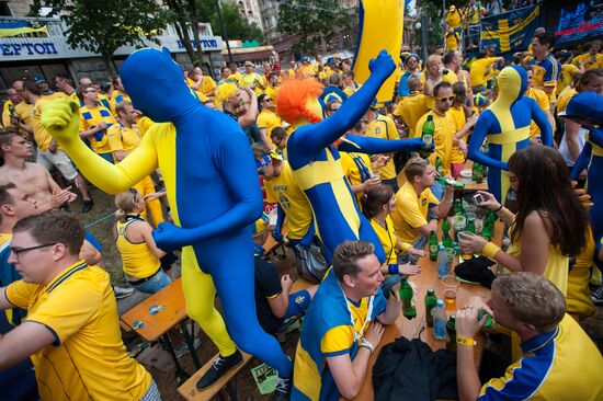 Football fans in Ukraine