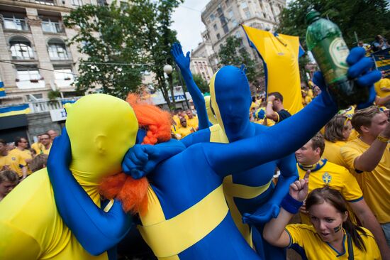 Football fans in Ukraine