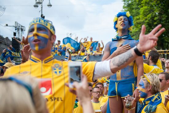 Football fans in Ukraine