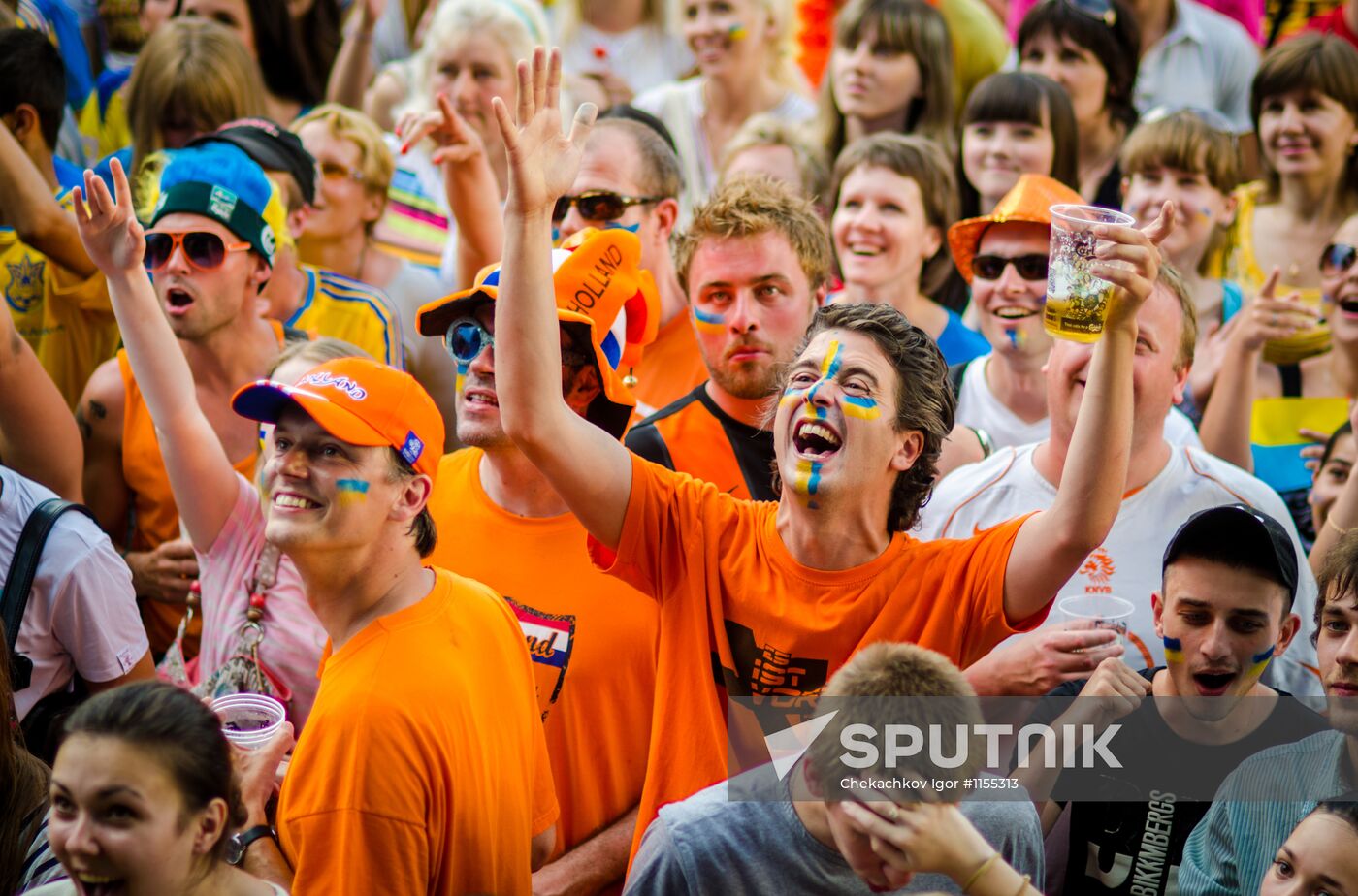 Football fans in Ukraine