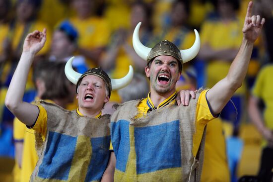 Football. Euro 2012. Sweden vs. England