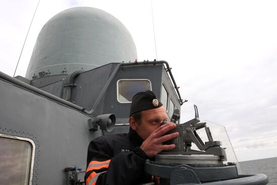 Tactical exercises of Russian Baltic Fleet