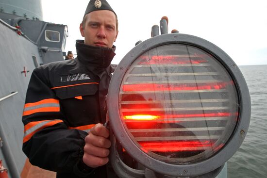 Tactical exercises of Russian Baltic Fleet