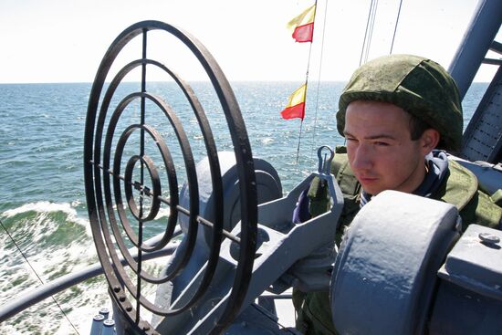 Tactical exercises of Russian Baltic Fleet