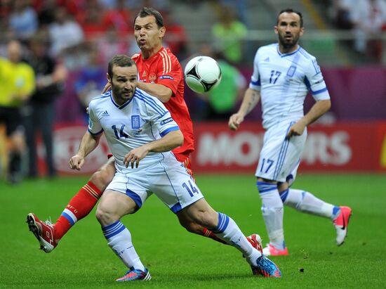 Football Euro 2012. Greece vs. Russia
