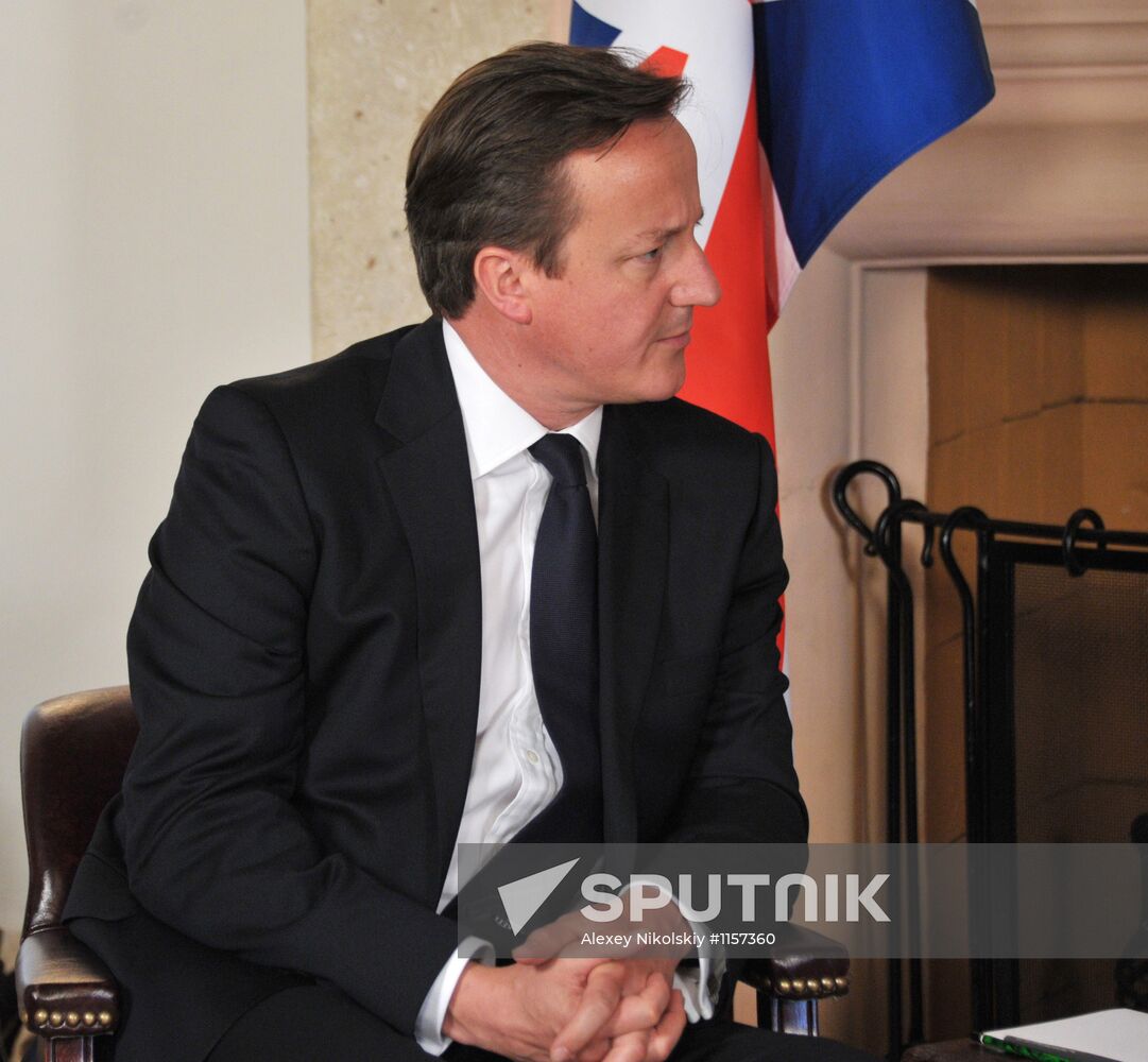 President Vladimir Putin meets with David Cameron in Mexico