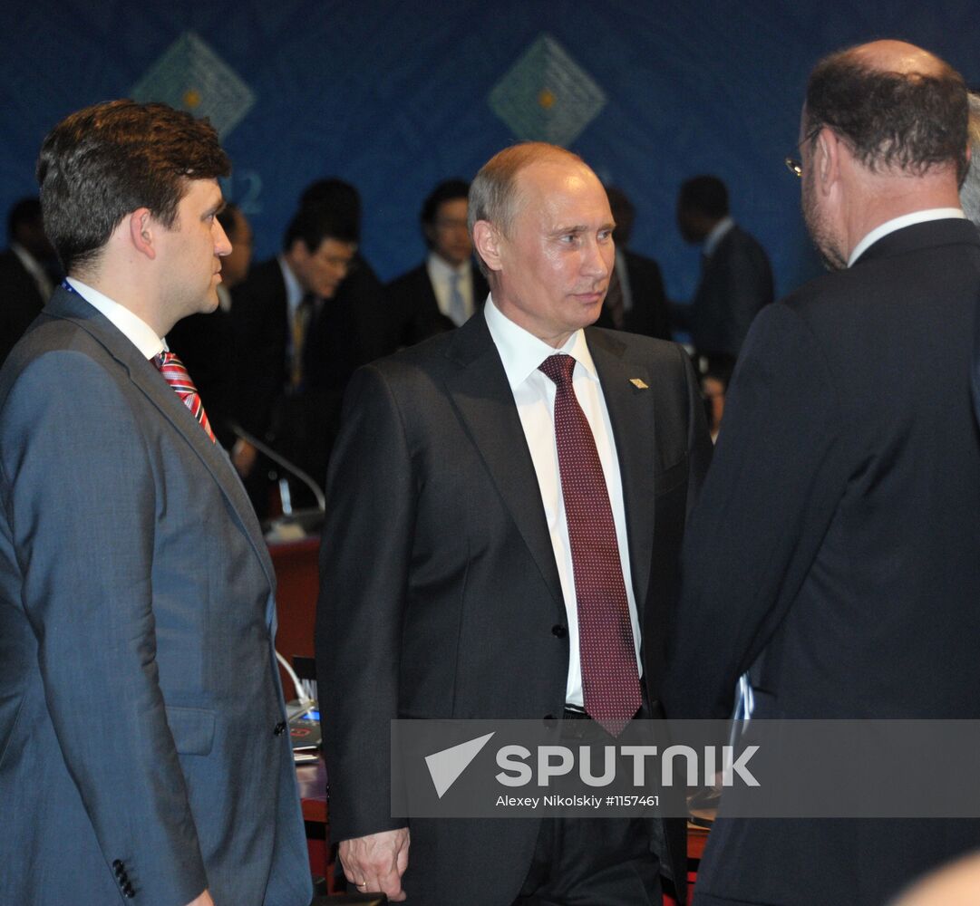 Vladimir Putin at the "Big 20" summit in Los Cabos, Mexic