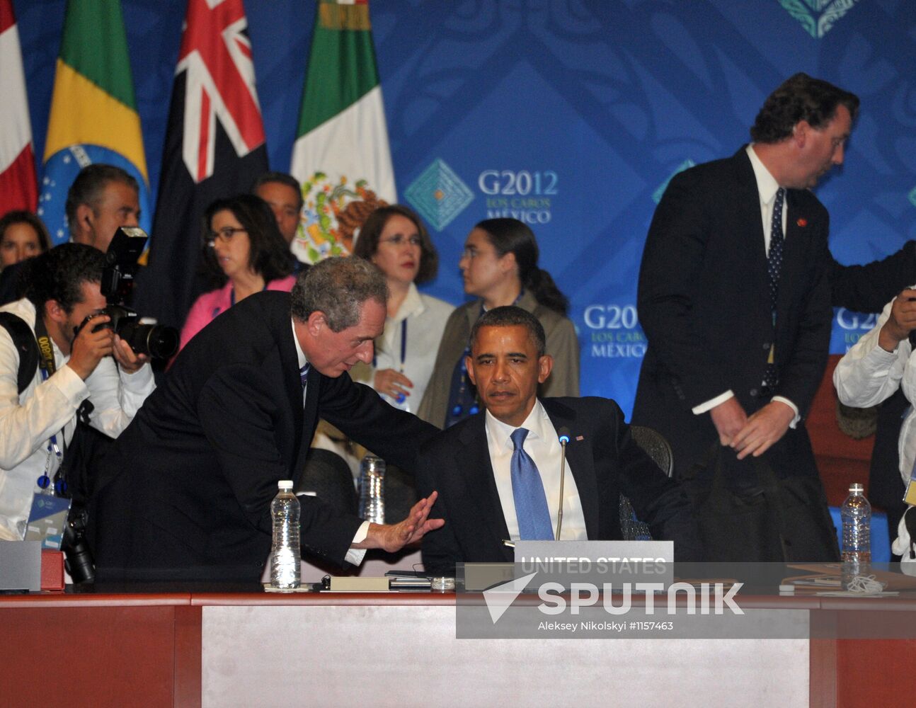 Barack Obama at the "Big 20" summit in Los Cabos, Mexico
