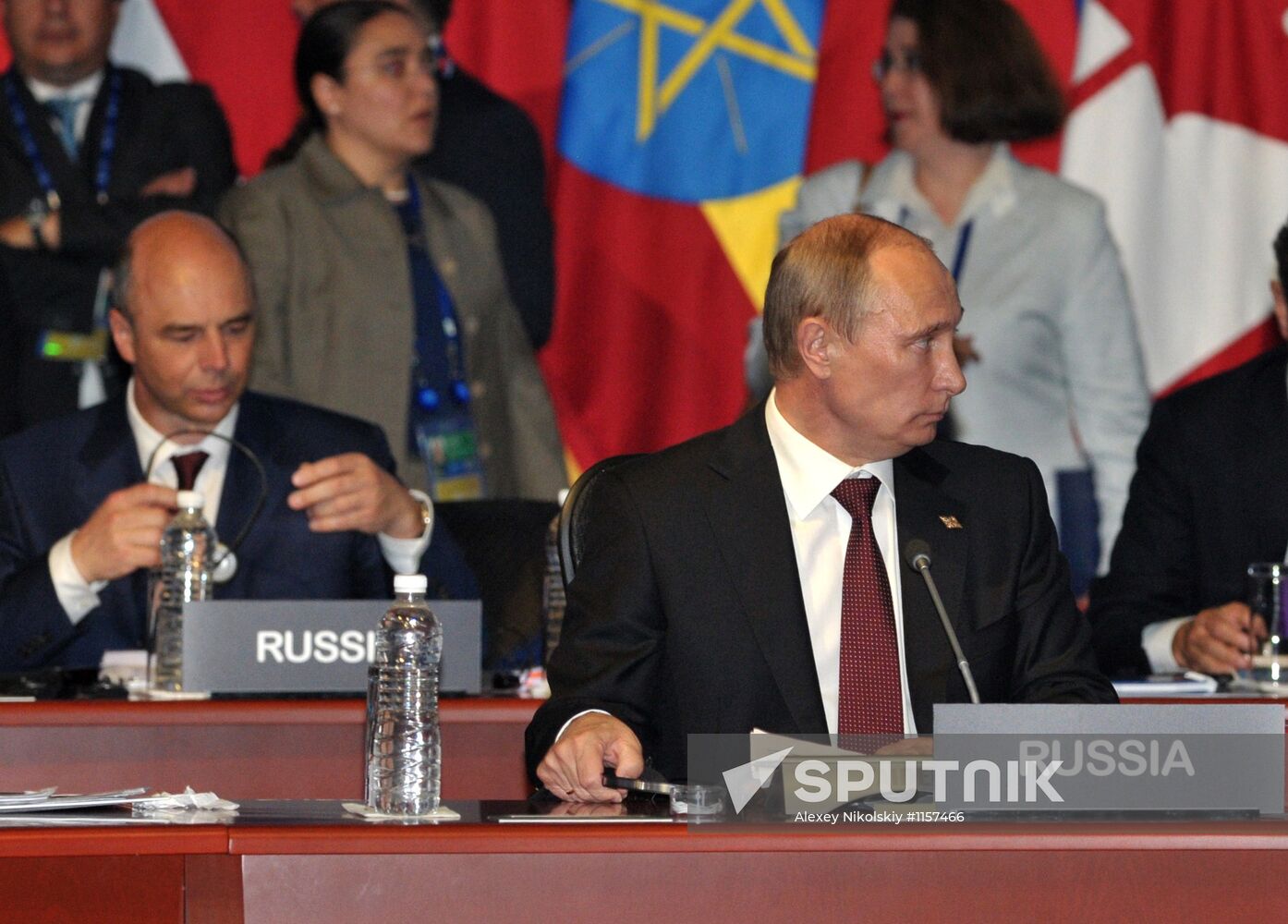 Vladimir Putin at the "Big 20" summit in Los Cabos, Mexic