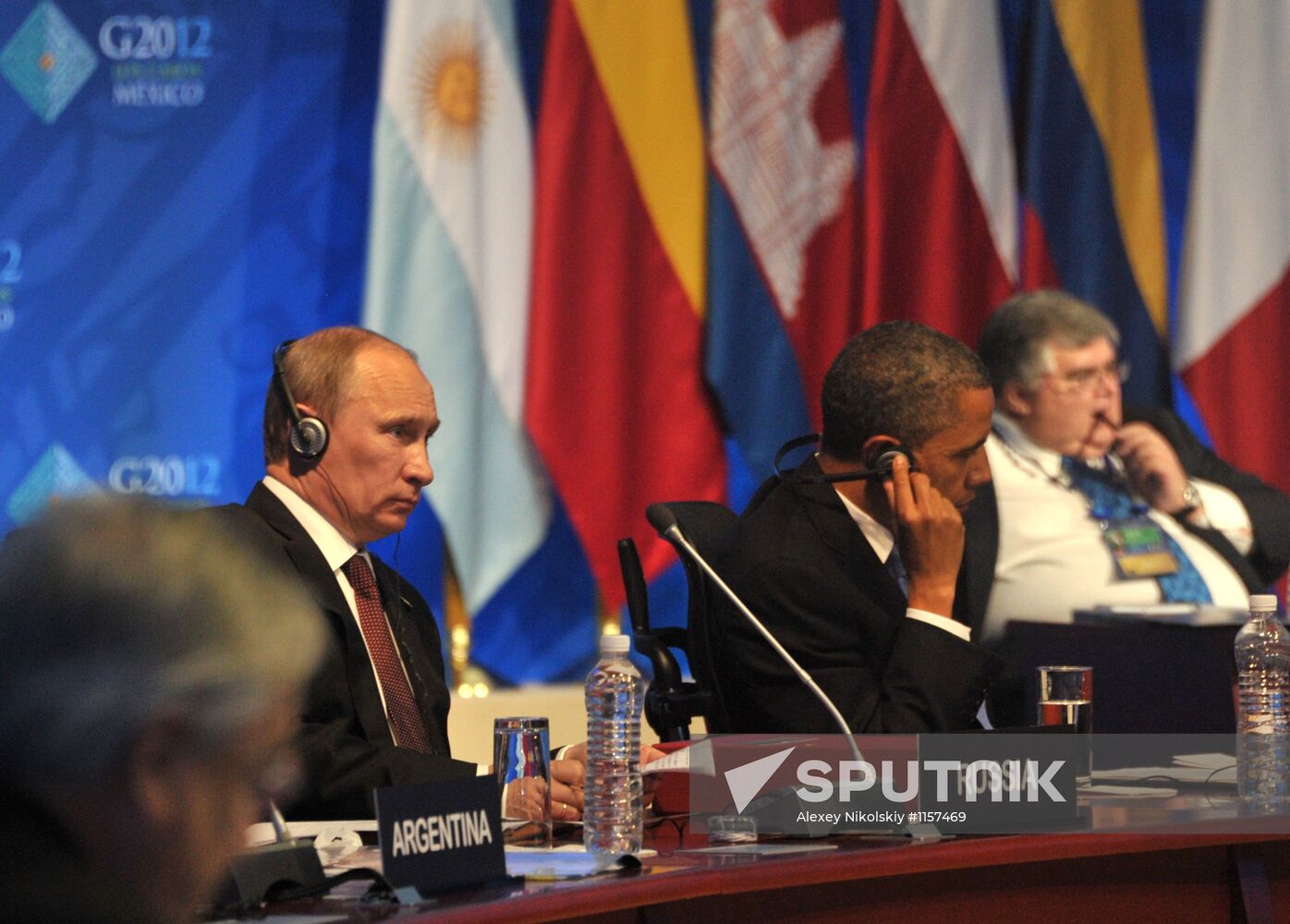 Vladimir Putin at the "Big 20" summit in Los Cabos, Mexic