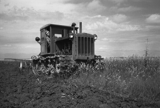 Woman tractor operator