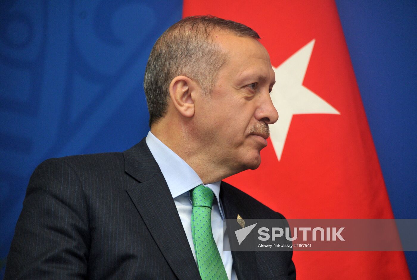 Vladimir Putin meets with Recep Erdogan