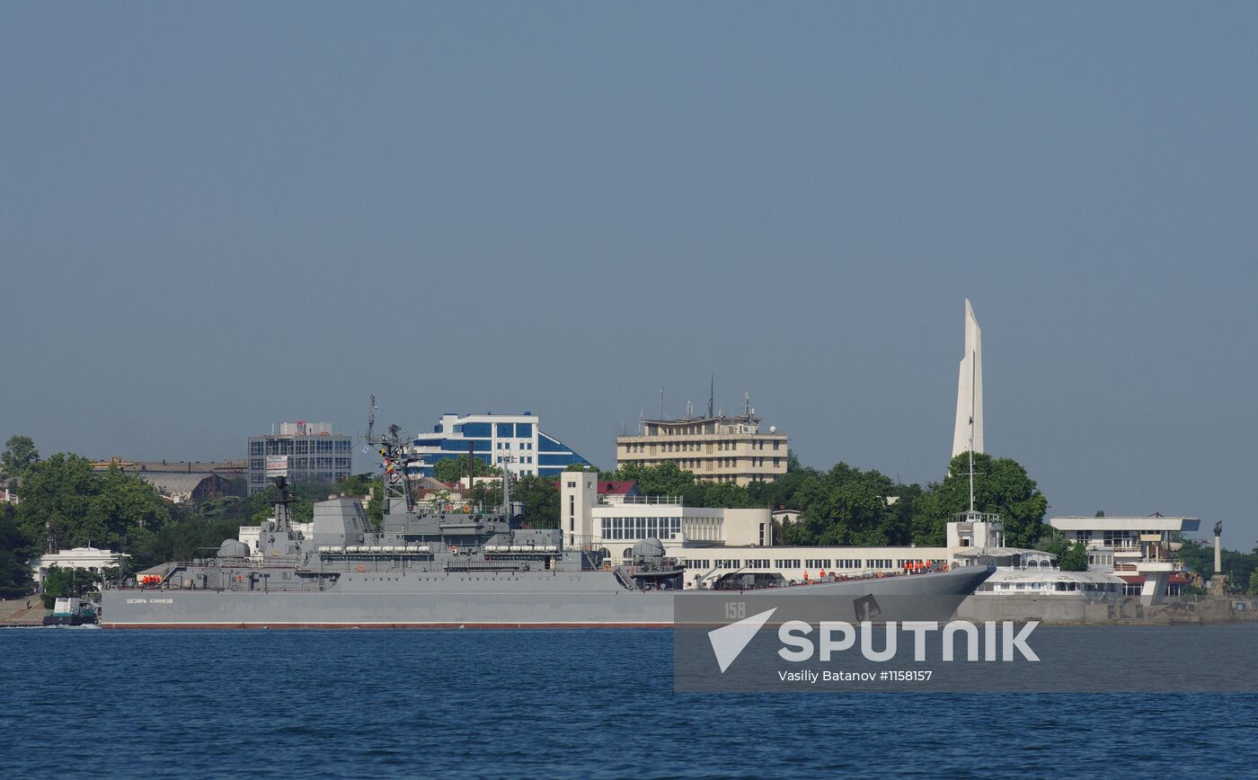 Russia's landing craft in Sevastopol