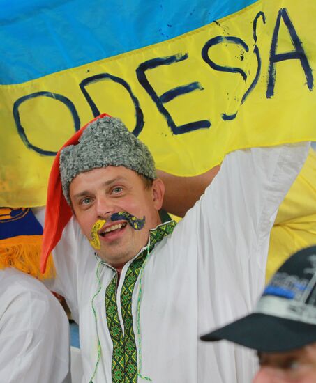 Football fans in Ukraine