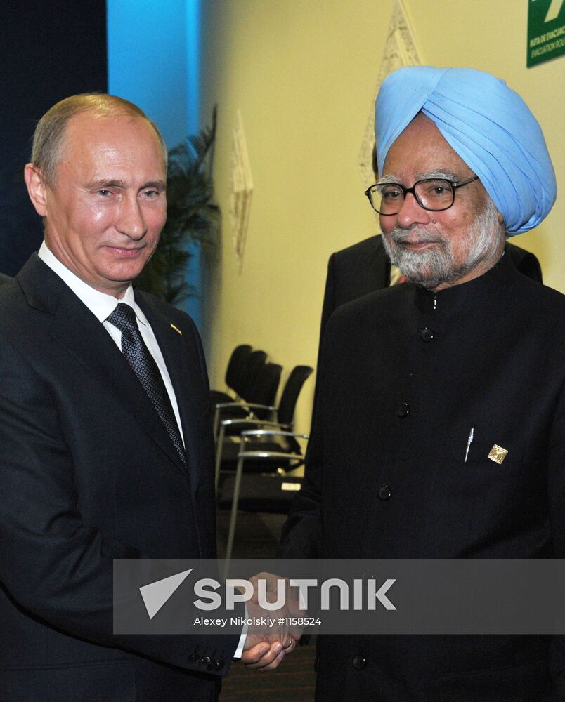 Vladimir Putin at the summit of the Big 20 in Los Cabos, Mexico