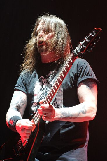 American thrash metal band Slayer performs live