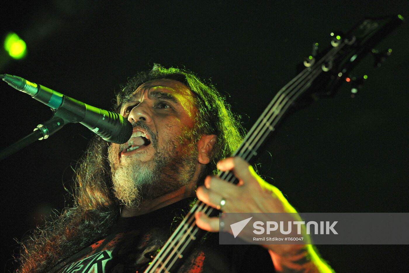 American thrash metal band Slayer performs live