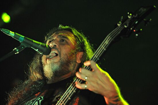 American thrash metal band Slayer performs live