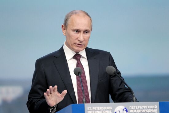 President Putin addresses SPIEF 2012