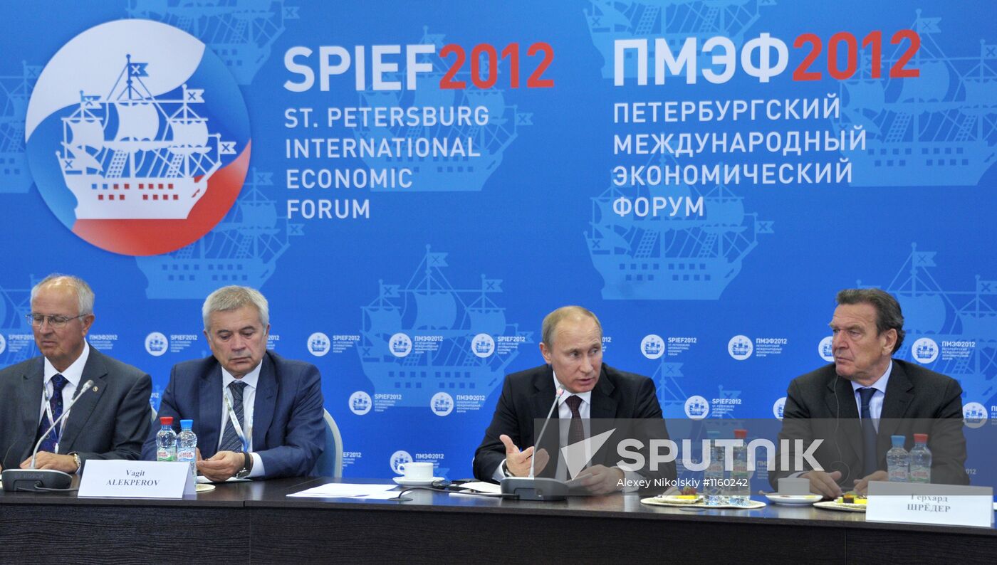 Vladimir Putin meets heads of energy companies