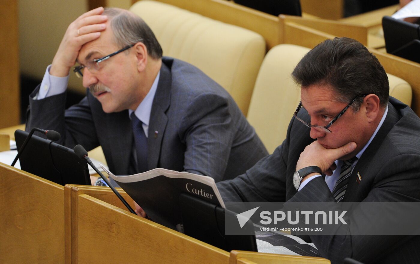 Plenary session of Russian State Duma
