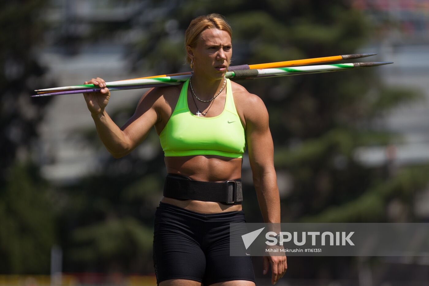 Track and field athlete Maria Abakumova's training