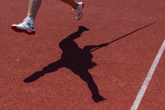 Track and field athlete Maria Abakumova's training