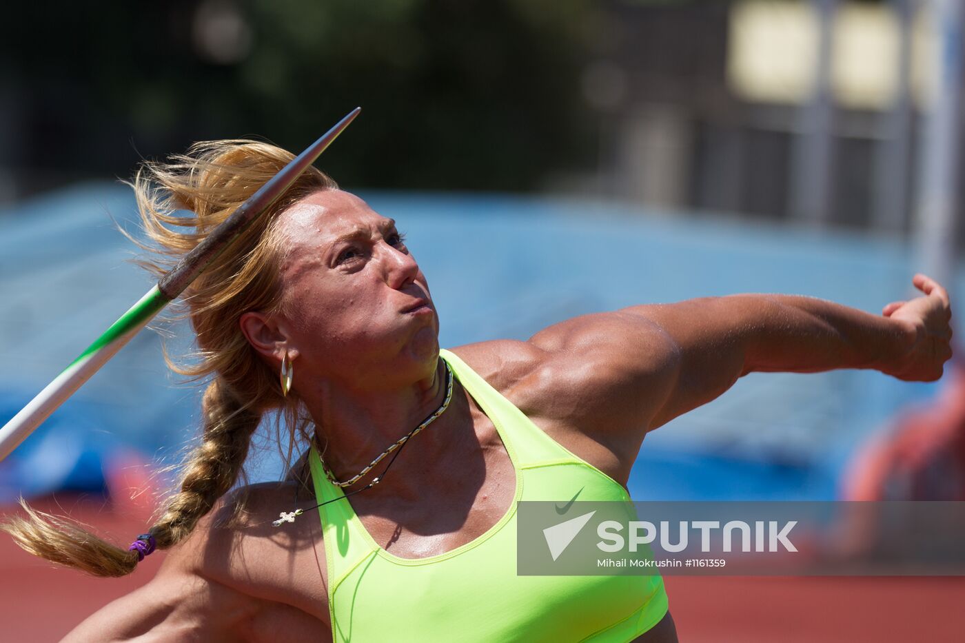 Track and field athlete Maria Abakumova's training