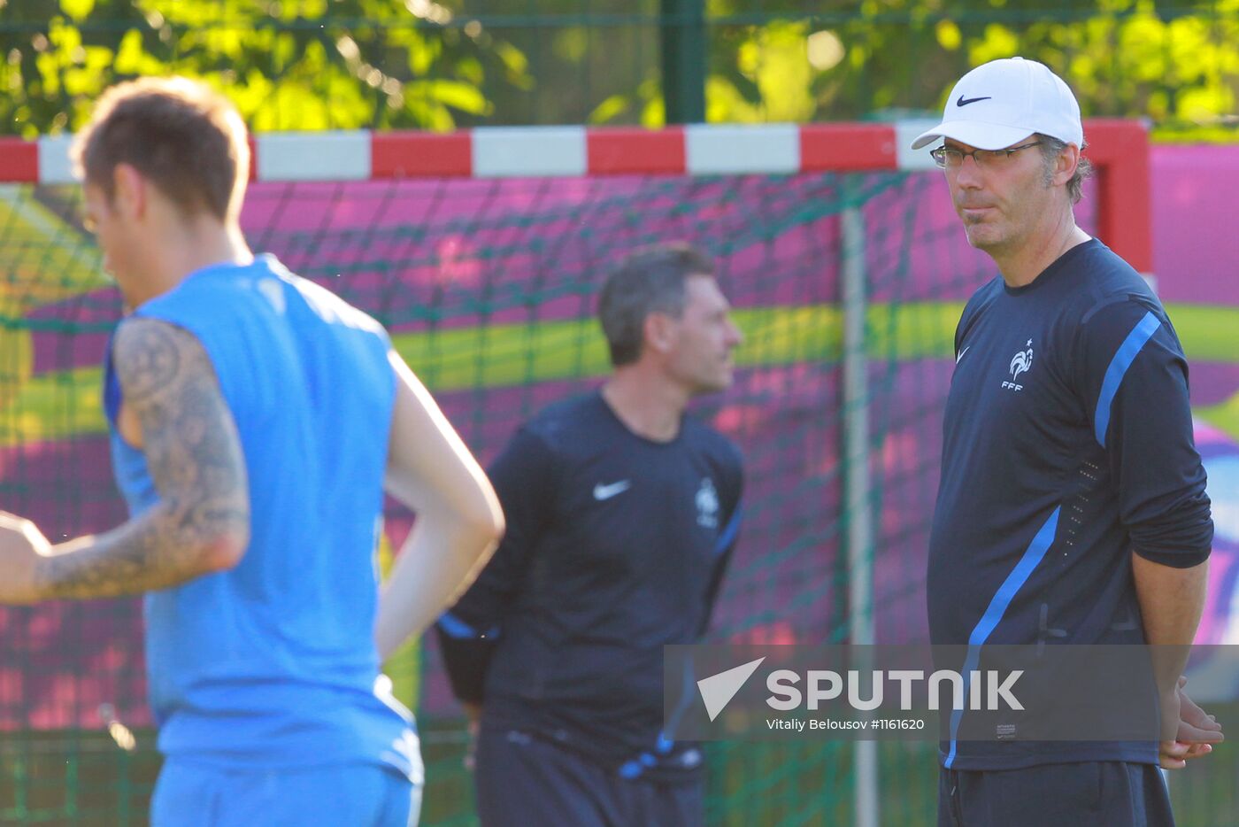 Football. Euro 2012. Spain and France teams training