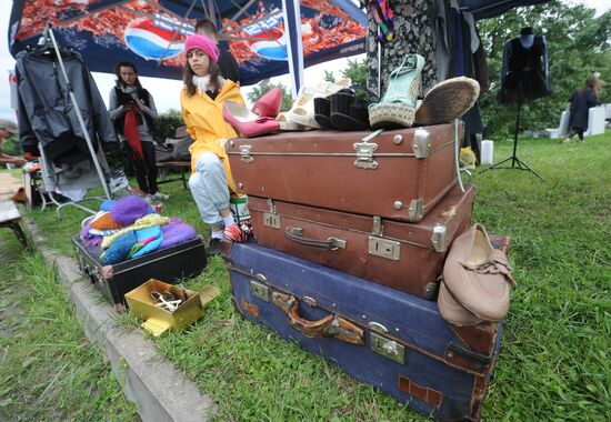 Flea Market on Krymsky Val in Moscow