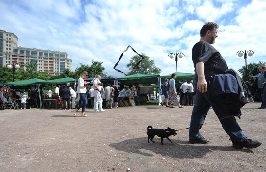 Flea Market on Krymsky Val in Moscow