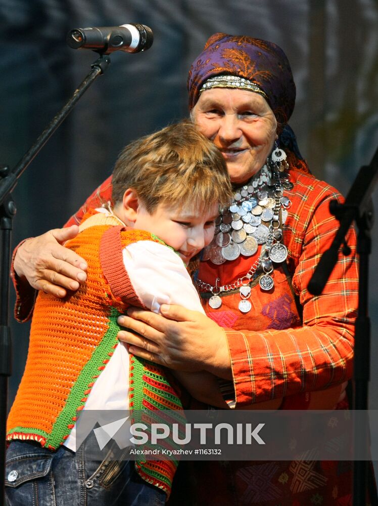 Buranovskiye Babushki ethno-pop band performs in Novosibirsk
