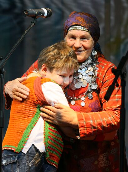Buranovskiye Babushki ethno-pop band performs in Novosibirsk