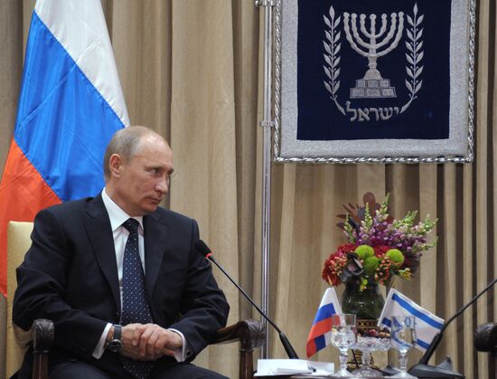 Russian President Vladimir Putin on working visit to Israel