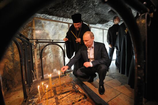 Russian President Putin's visit to Israel. Bethlehem