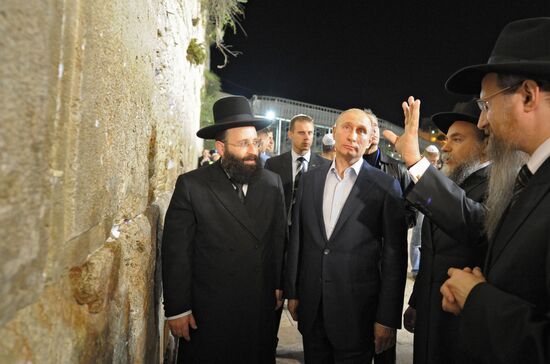 Russian President Putin's visit to Israel. Bethlehem