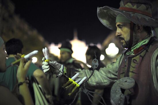Midsummer night festival in Tarragona, Spain