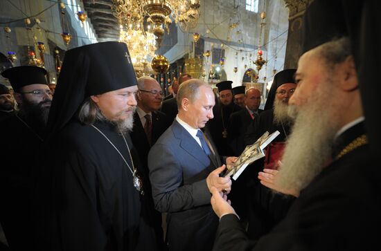 Russian President Vladimir Putin visits Palestine