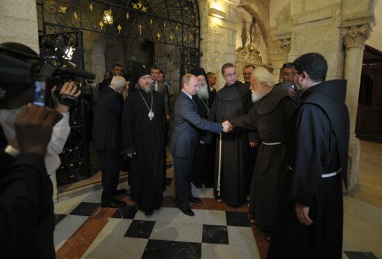 Russian President Vladimir Putin visits Palestine