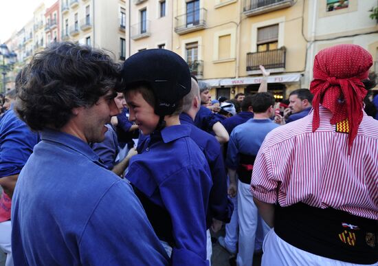 Human towers competition in Tarragona, Spain