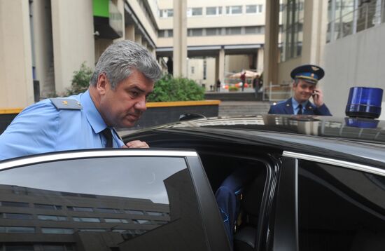 Air Force Chief Commander Viktor Bondarev gives news conference