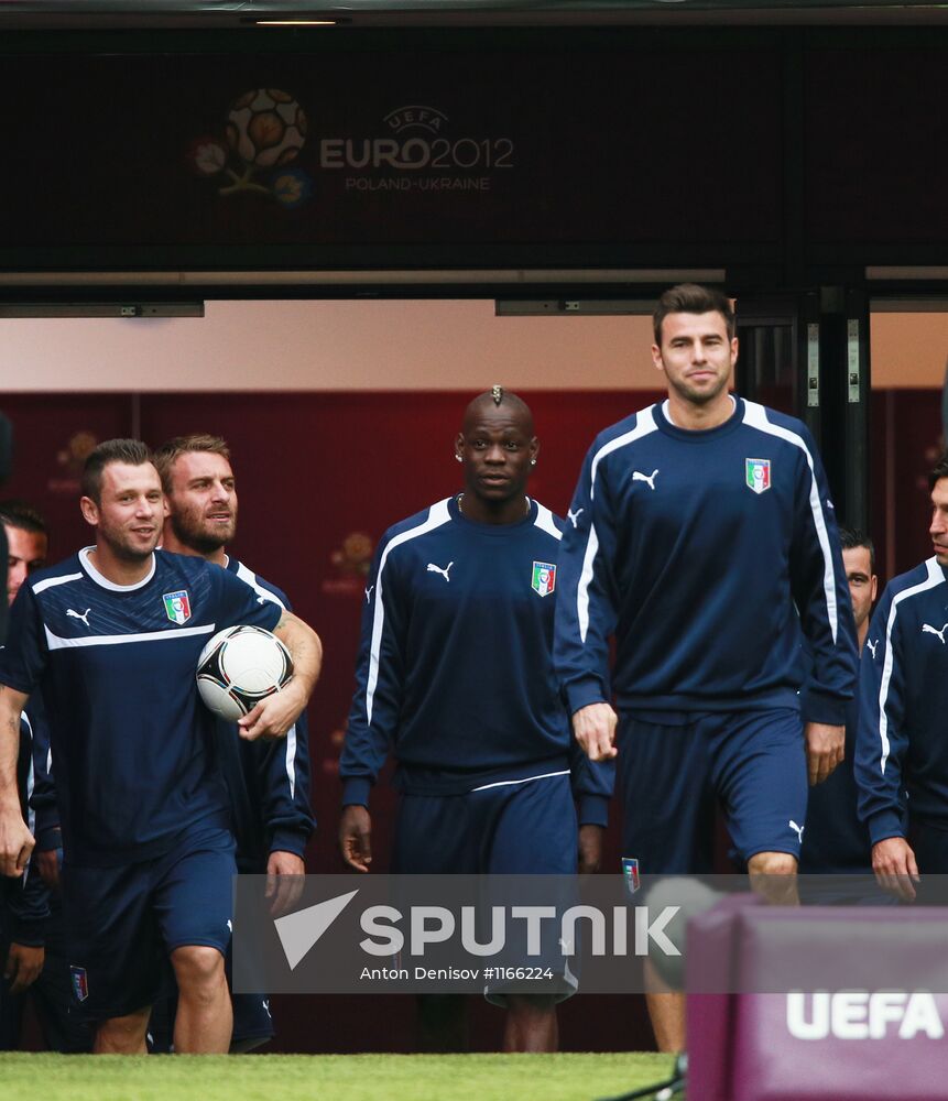 UEFA Euro 2012. Team training of Germany and Italy