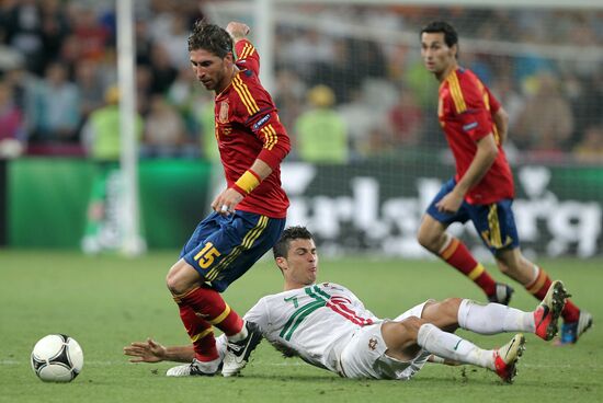 UEFA Football 2012. Portugal vs. Spain